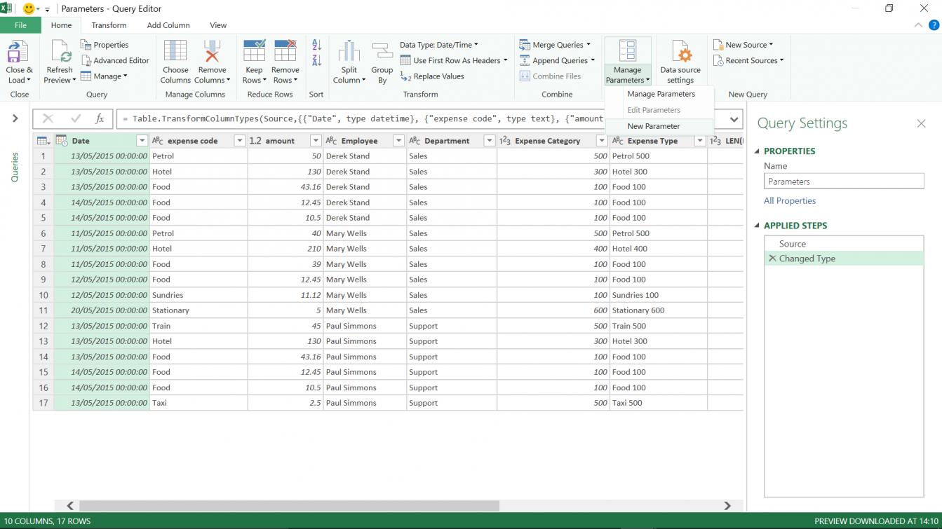 Power Query: Passing Through Parameters