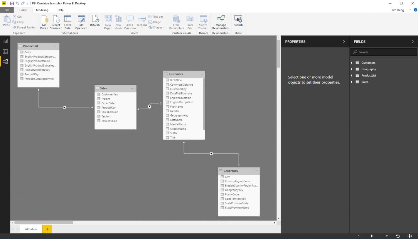 Power BI Blog: New Model Tab